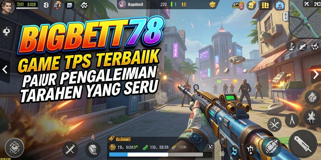 Menampilkan aksi seru dalam gameplay TPS BIGBET78.