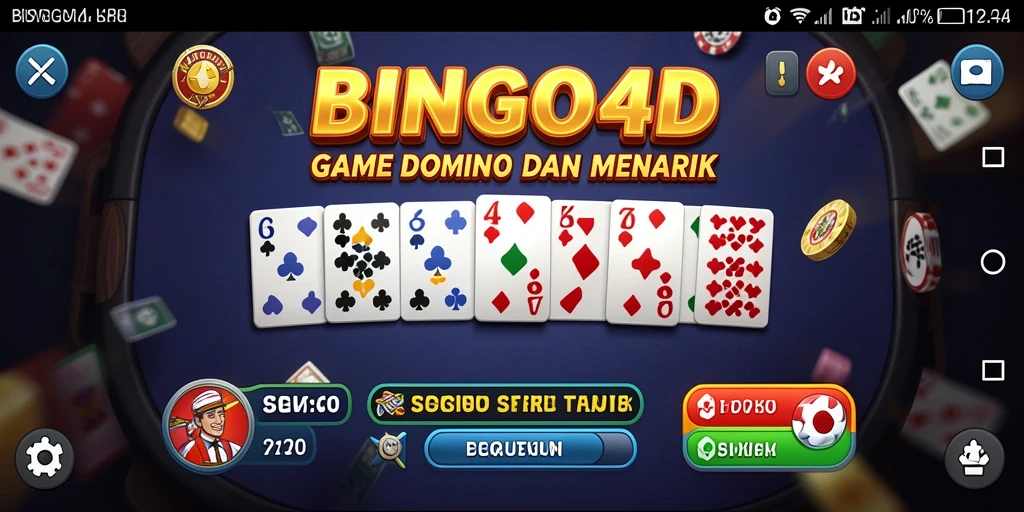 Tampilan gameplay Domino yang seru dan menarik di BINGO4D.