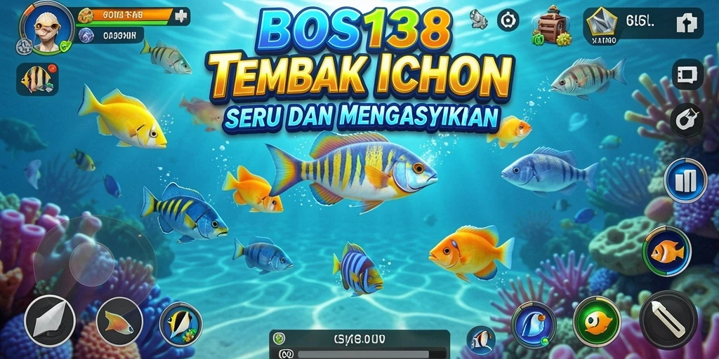 Screenshot gameplay menampilkan aksi menembak ikan yang seru.