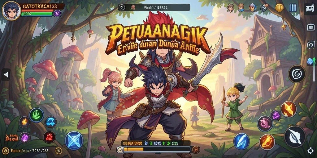 Screenshot GATOTKACA123 menampilkan karakter beraksi dalam pertempuran seru.