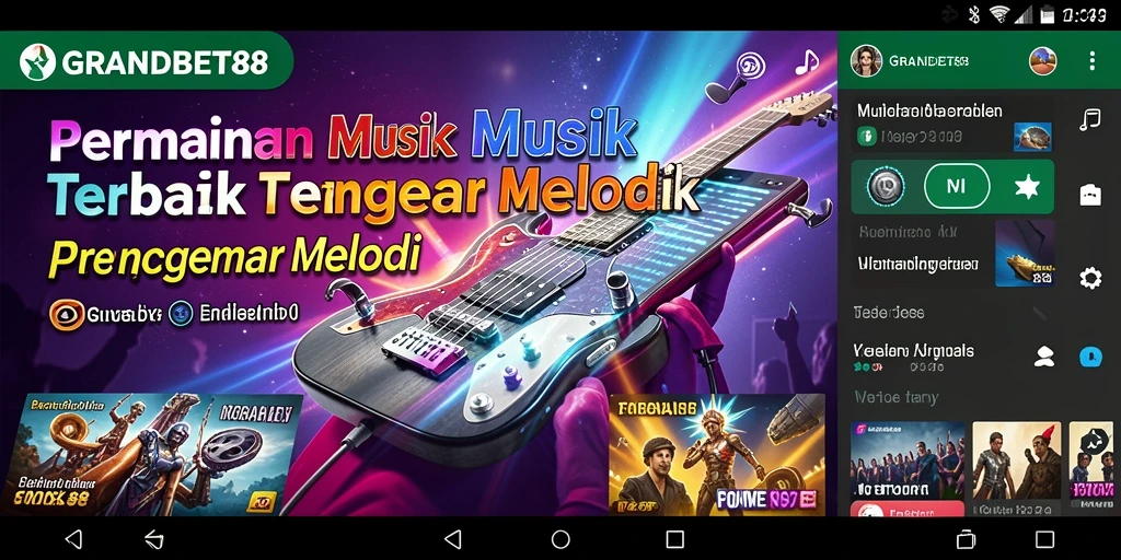 Screenshot gameplay GRANDBET88 dengan tampilan musik yang menarik.