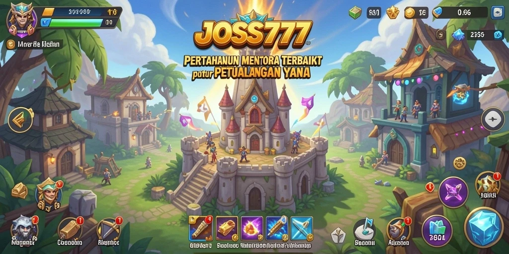 Screenshot gameplay JOSS777 yang menunjukkan strategi Tower Defense yang seru.