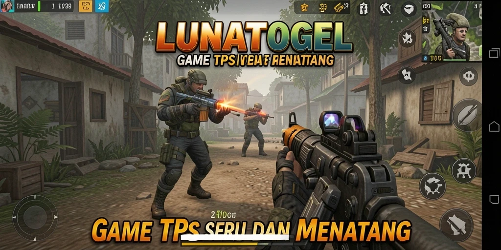 Tampilan aksi seru dalam permainan LUNATOGEL, tampilkan pertempuran dinamis.