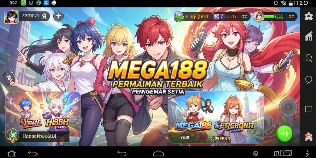 Tampilan menarik dari gameplay MEGA188 dengan karakter anime favorit.