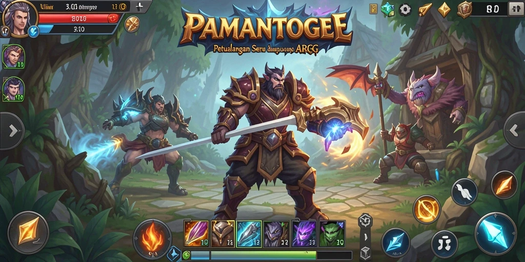 Tampilan seru gameplay PAMANTOGEL dalam petualangan ARPG.