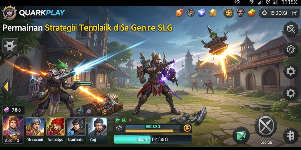 Screenshot utama bermain QUARKPLAY dengan strategi SLG yang menarik.