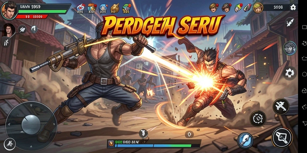 Screenshot S9S9 menunjukkan aksi pertarungan yang mendebarkan.