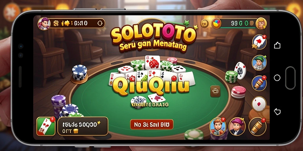 Screenshot gameplay seru dari SOLOTOTO yang menunjukkan aksi QiuQiu.